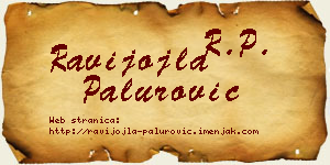 Ravijojla Palurović vizit kartica